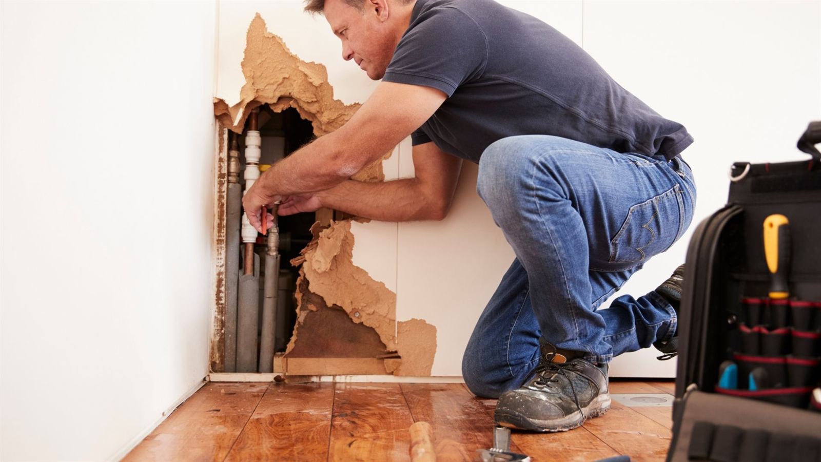 Burst pipe repair in a Graham, NC home