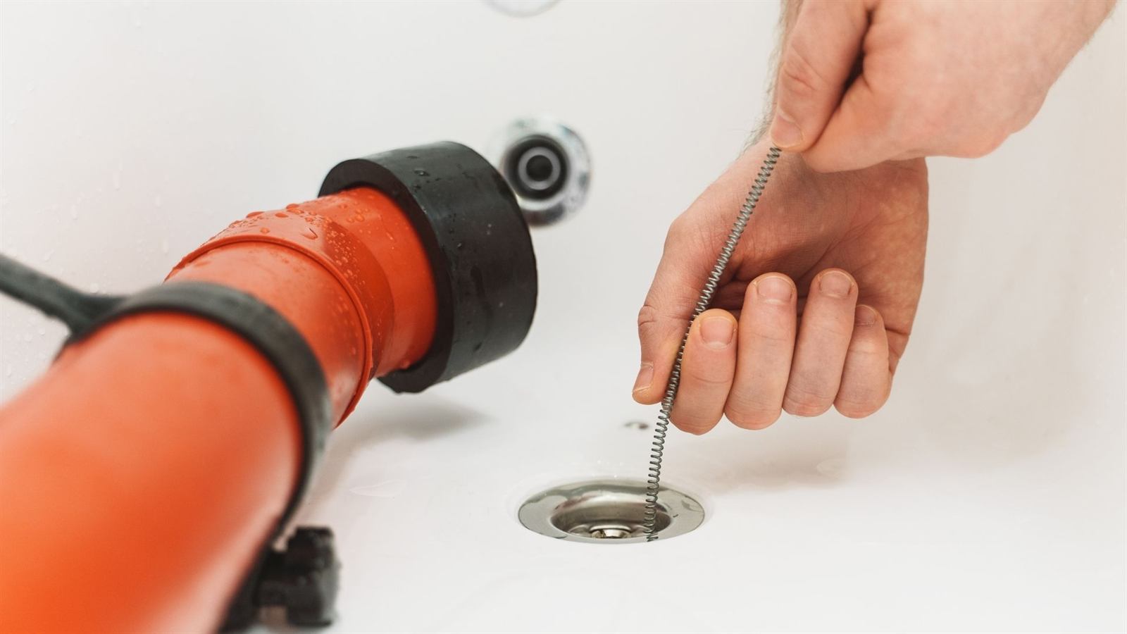 Drain service in a Madison, NC home