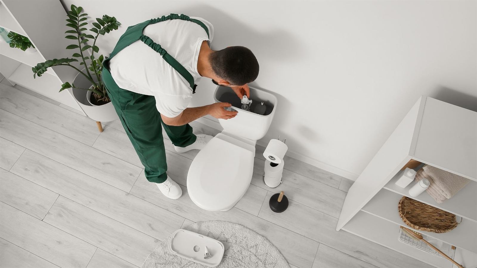 Toilet installation in a Thomasville, NC home