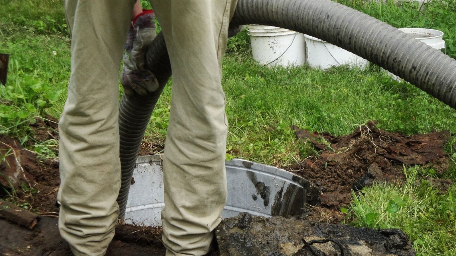 Septic pump-out at a rural Yanceyville, NC property